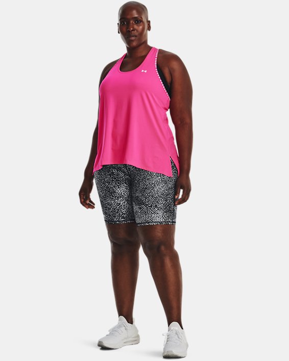 Women's HeatGear® Bike Printed Shorts, Black, pdpMainDesktop image number 2